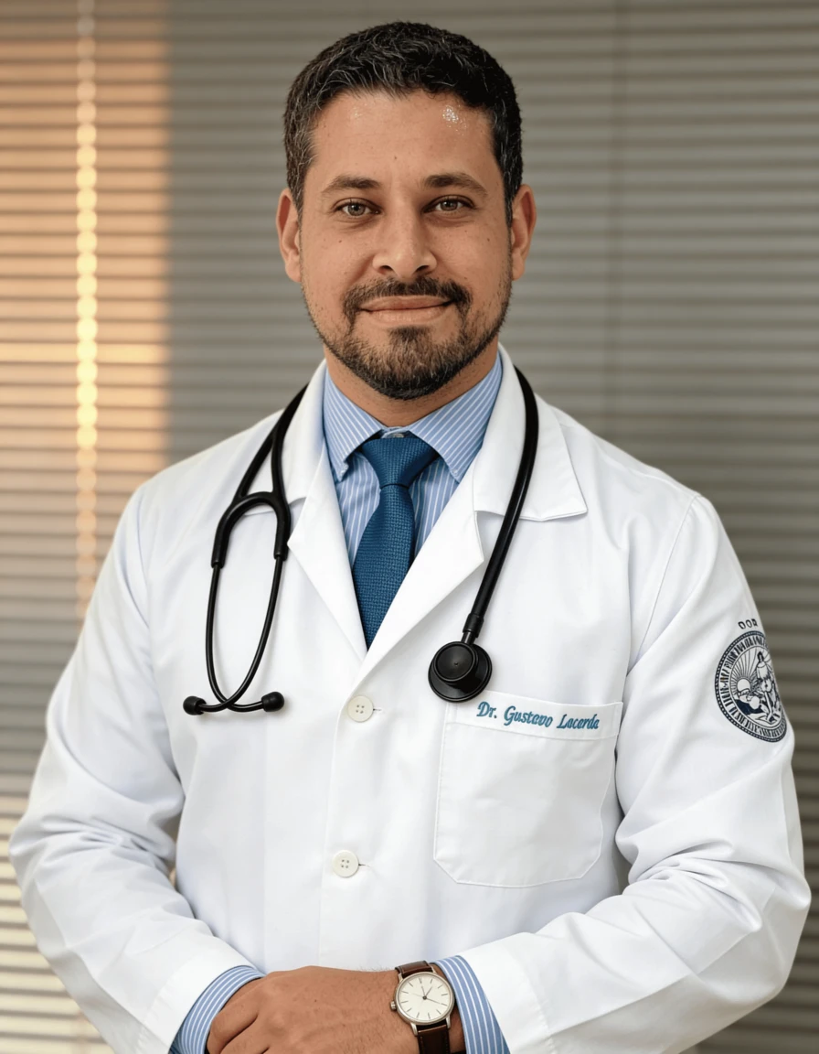 Dr. Gustavo Lacerda no consultório da Clínica SemDor, em Macaé